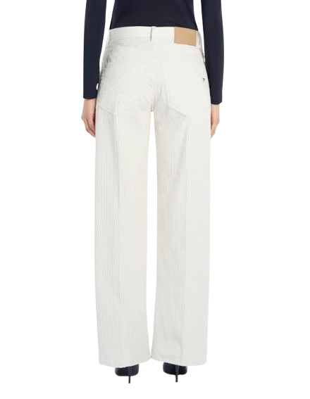 Dondup - Pantaloni Jacklyn wide leg in velluto a coste