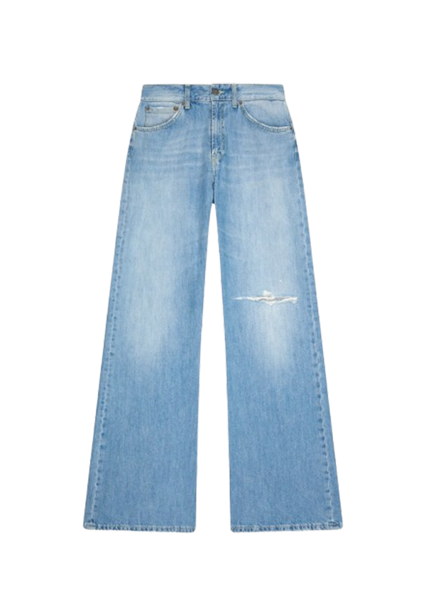 Dondup - Jeans Amber wide leg in denim fisso riciclato