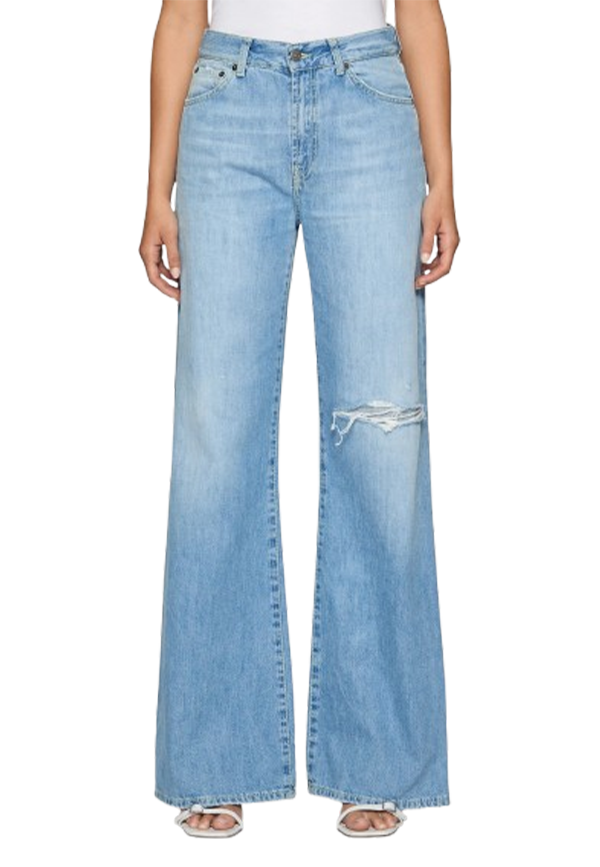 Dondup - Jeans Amber wide leg in denim fisso riciclato