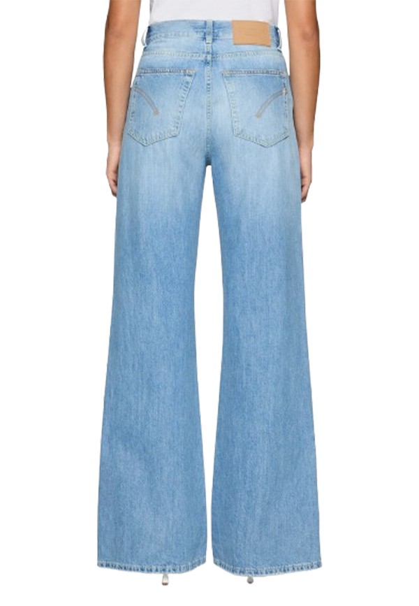 Dondup - Jeans Amber wide leg in denim fisso riciclato