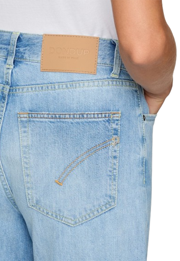 Dondup - Jeans Amber wide leg in denim fisso riciclato