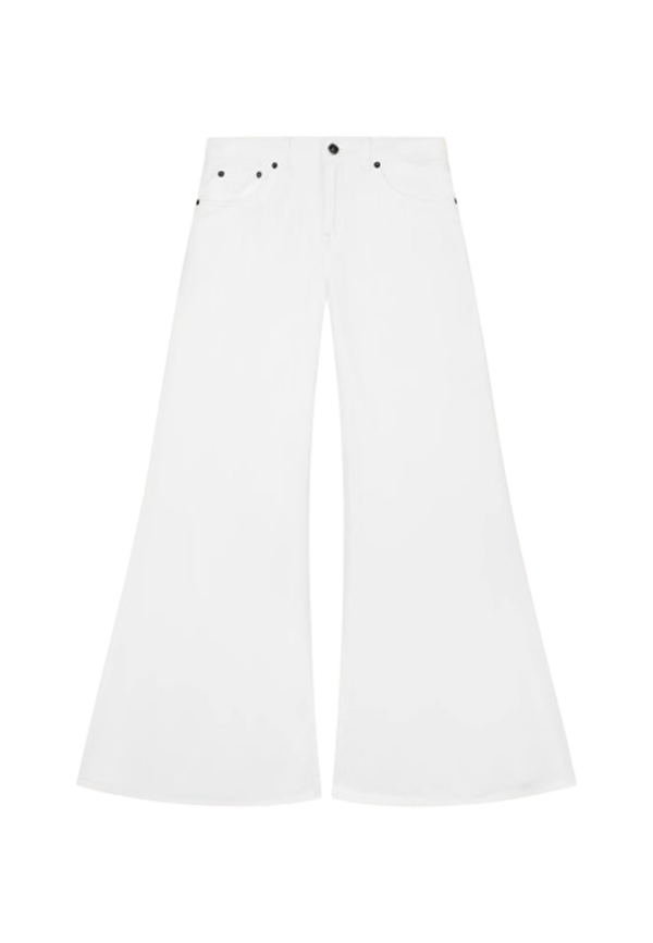 Dondup - Jeans Marlen wide leg in bull fisso cotone e lyocell
