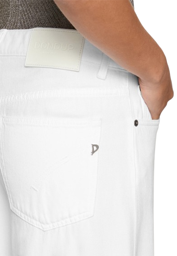 Dondup - Jeans Marlen wide leg in bull fisso cotone e lyocell