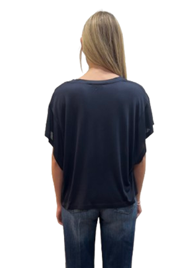 Dondup - T-shirt scollo V regular in modal e seta