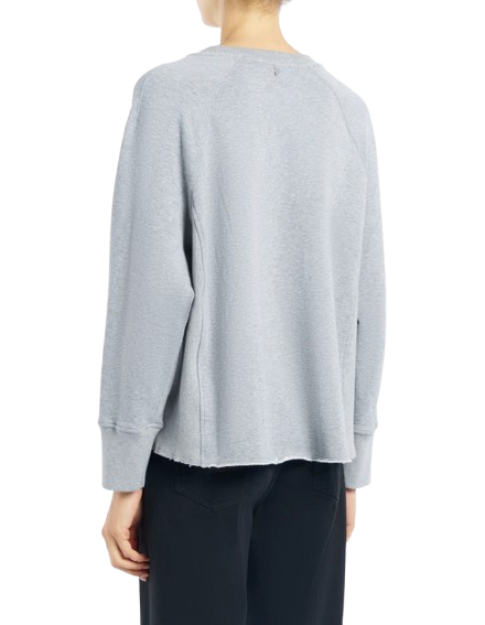 Dondup - Felpa girocollo cropped in cotone garzato