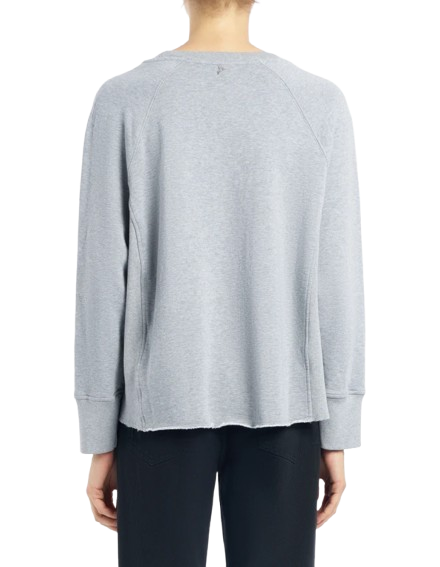 Dondup - Felpa girocollo cropped in cotone garzato
