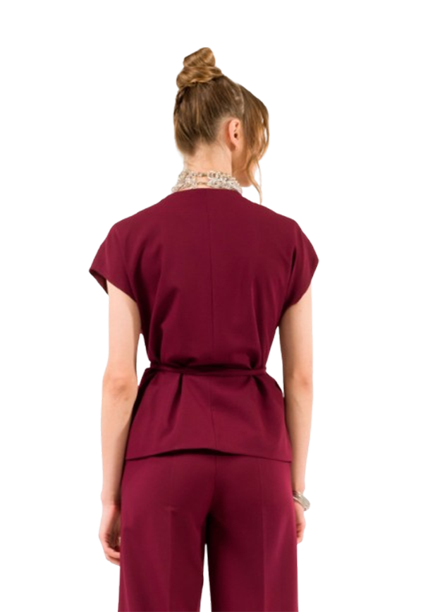 Kontatto - Gilet Kimono Incrocio Cintura