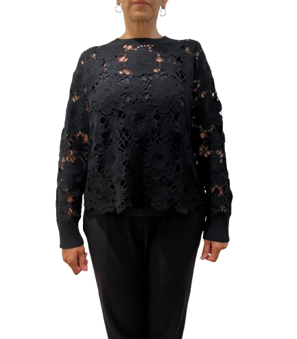Kangra - Maglia trama floreale