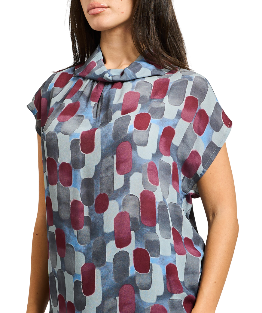 Manila Grace - Blusa Stampa Geometrica