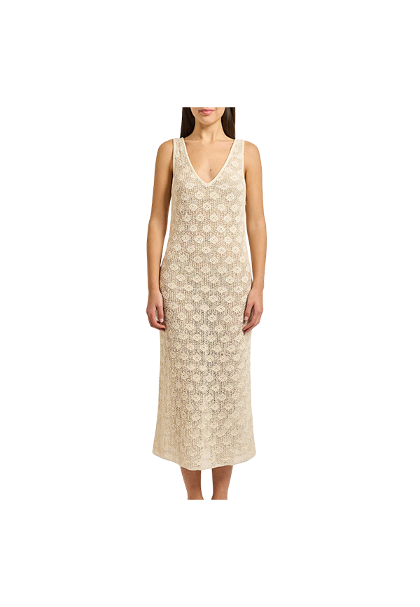 Manila Grace - Abito sottoveste con ricami