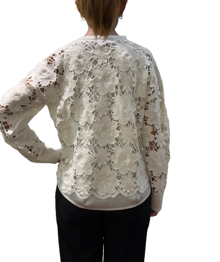 Kangra - Maglia trama floreale
