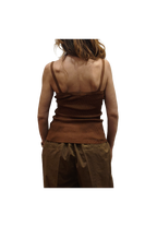 Jucca - Top in maglia costina fascia