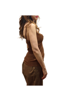 Jucca - Top in maglia costina fascia