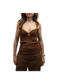 Jucca - Top in maglia costina fascia