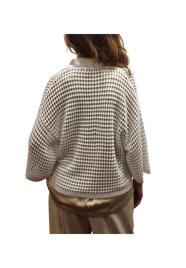 Jucca - Polo in maglia over a rete