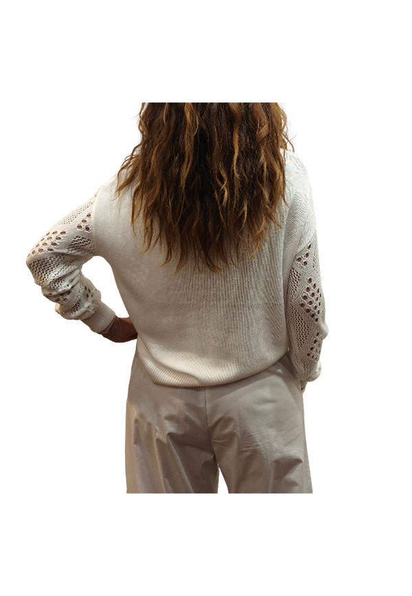 White Wise - Girocollo lavorazione traforo