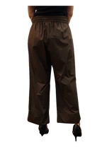 White Wise - Pantaloni ampi risvolto popeline