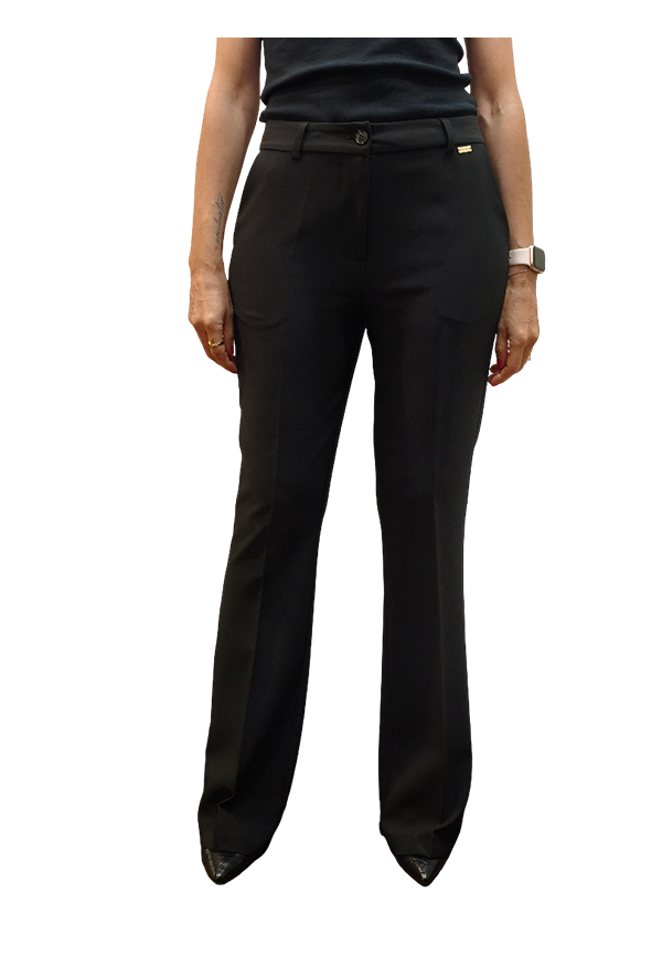 White Wise - Pantaloni a zampa Bi-stretch