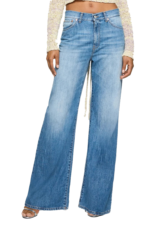 Dondup - Jeans Amber wide leg in denim fisso