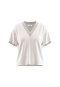 Gran Sasso - T-shirt jersey scollo a v con lurex