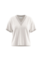 Gran Sasso - T-shirt jersey scollo a v con lurex