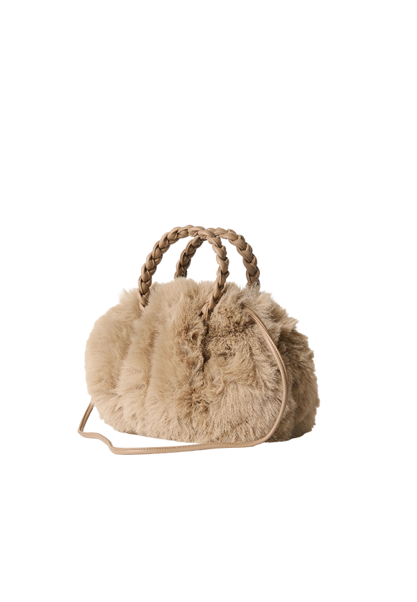 Alessia Santi - Borsa in ecopelliccia con manici intrecciati