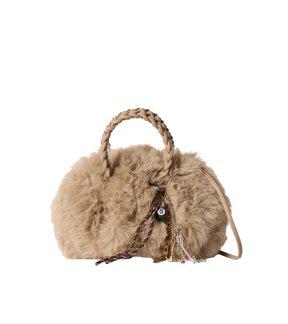 Alessia Santi - Borsa in ecopelliccia con manici intrecciati