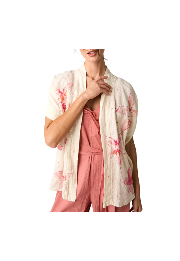Alessia Santi - Giacca kimono con stampa floreale