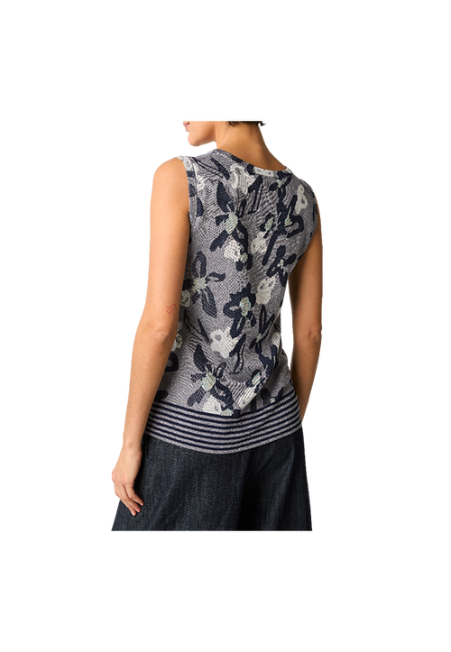 Alessia Santi - Top jacquard con scollo a V