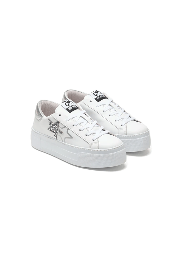 2Star - Sneaker Prime Star Plat Dett. Argento
