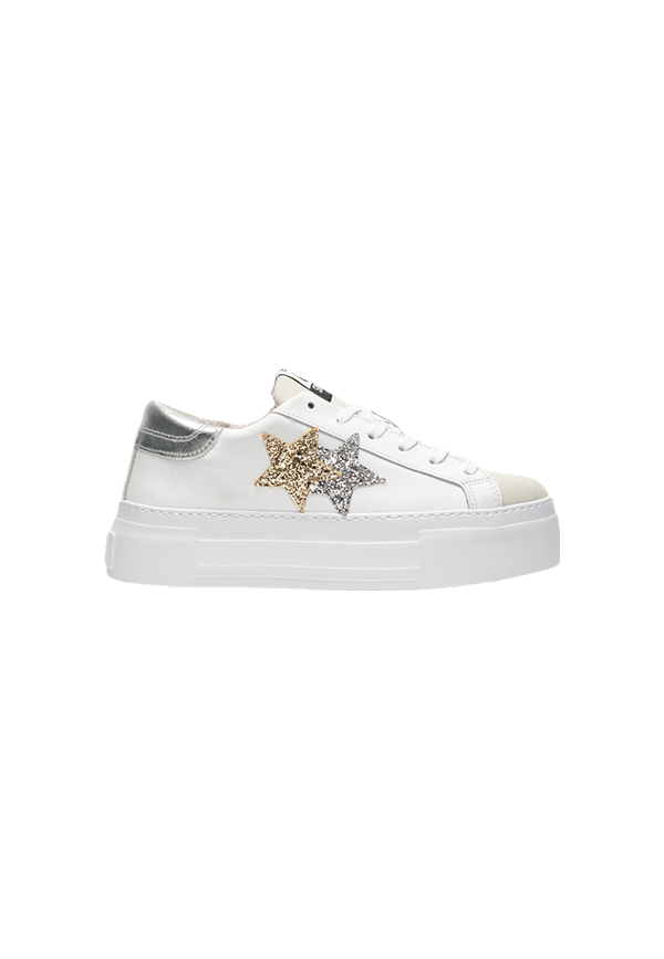 2Star - Sneaker Prime Star Plat Dett. Glitter