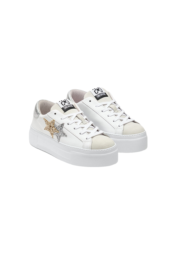 2Star - Sneaker Prime Star Plat Dett. Glitter