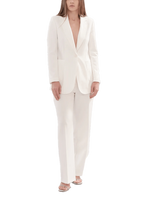 White Wise - Tailleur pantalone ampio e tasche a toppa