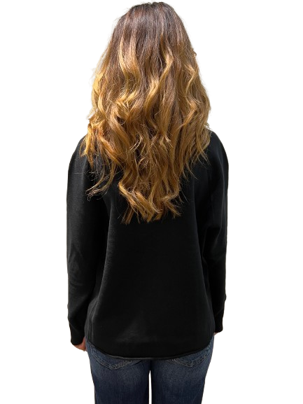 Dondup - Felpa girocollo cropped in cotone garzato