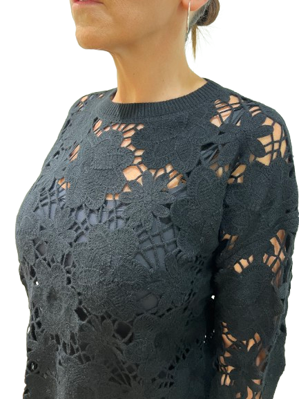 Kangra - Maglia trama floreale
