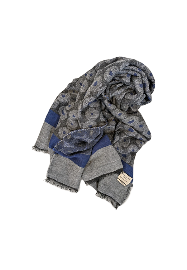 Alessia Santi - Sciarpa in filato jacquard grigio melange