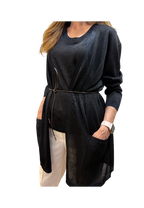Gran Sasso - Cardigan Lurex con cintina