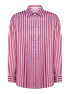 Simona Corsellini - Straight shirt with jacquard stripe scarf