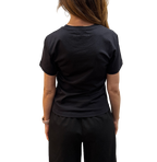 Emporio Armani - T-shirt in jersey organico con stampa logo ASV