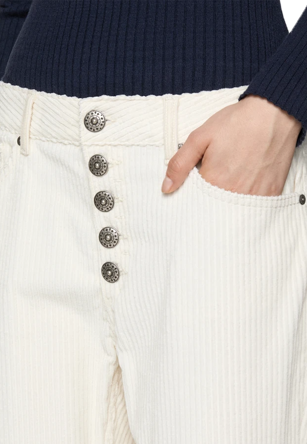 Dondup - Pantaloni Koons loose in velluto