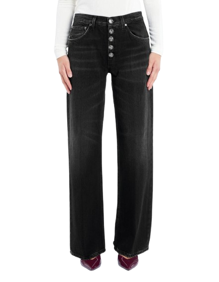 Dondup - Jeans Jacklyn wide leg in denim fisso responsabile