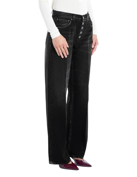 Dondup - Jeans Jacklyn wide leg in denim fisso responsabile