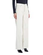 Dondup - Pantaloni Jacklyn wide leg in velluto a coste