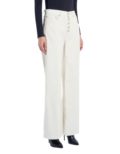 Dondup - Pantaloni Jacklyn wide leg in velluto a coste