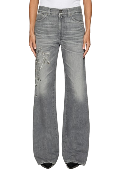 Dondup - Jeans Mabel wide leg in denim fisso
