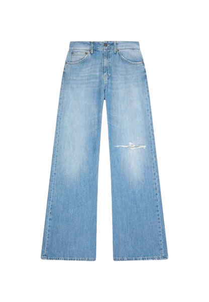 Dondup - Jeans Amber wide leg in denim fisso riciclato