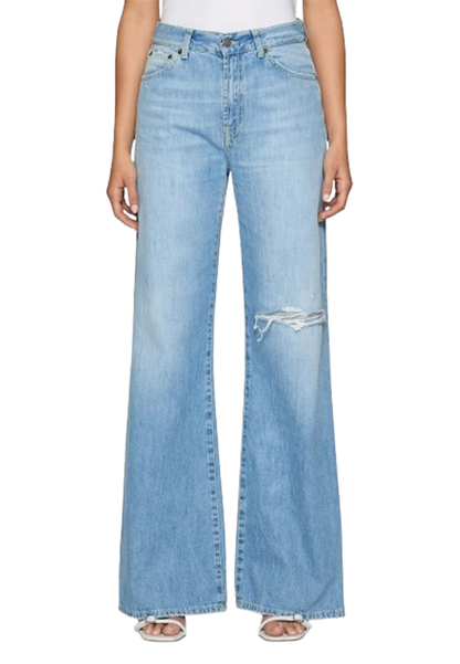Dondup - Jeans Amber wide leg in denim fisso riciclato