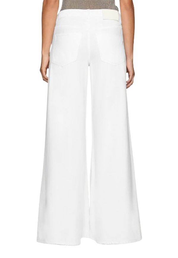Dondup - Jeans Marlen wide leg in bull fisso cotone e lyocell