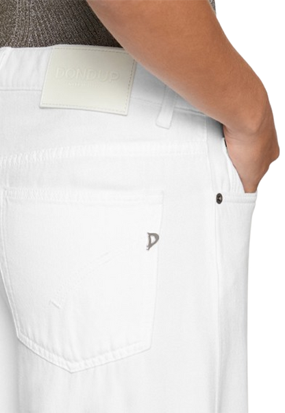 Dondup - Jeans Marlen wide leg in bull fisso cotone e lyocell