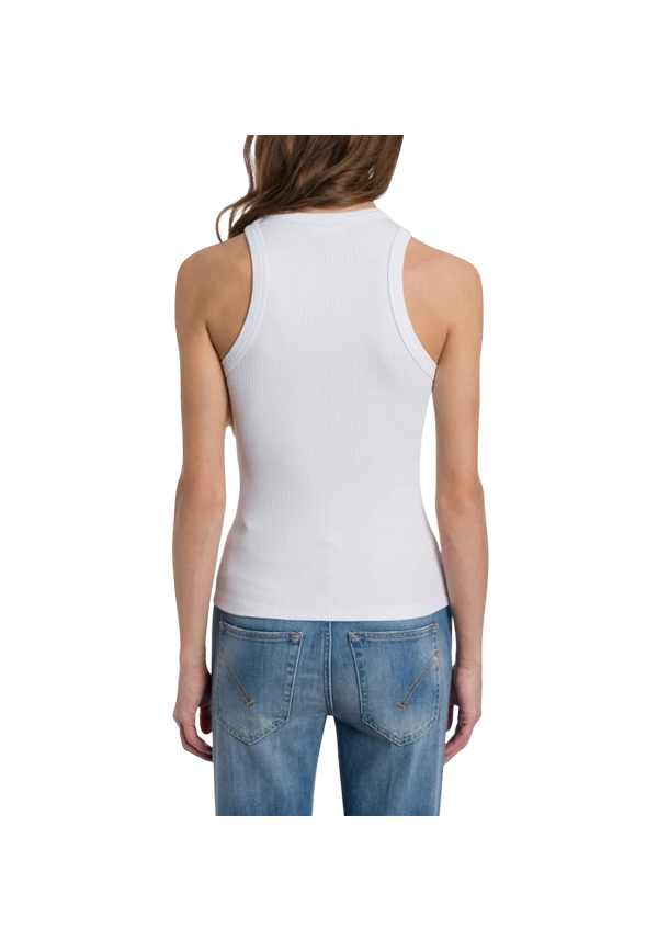 Dondup - Canotta girocollo slim in costina di cotone